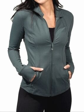 🖤 Dark Green G90 Degree by Reflex Define Style Zip Up Jacket - Extra Small (XS)